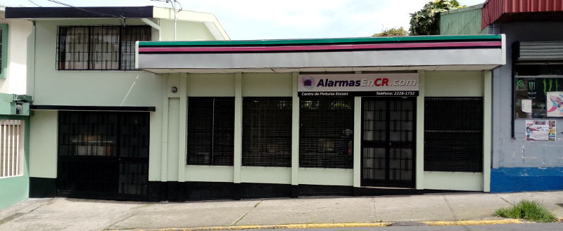 Exterior local de AlarmasEnCR.com en Escazú